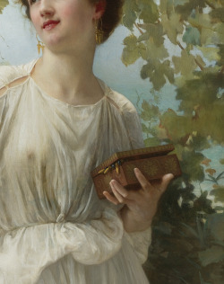 greuze: Guillaume Seignac, Admiring Beauty (Detail), 19th Century