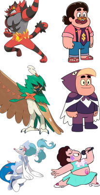 entediadoateamorte:  Pokémon Sun & Moon + Steven Universe