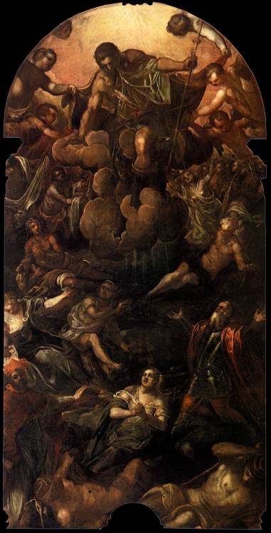 artist-tintoretto:  The Apparition of St Roch, 1588, TintorettoMedium: