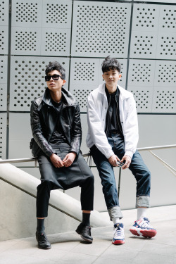 koreanmodel:  Street style: Kim Do Jin and Ahn Seung Jun shot