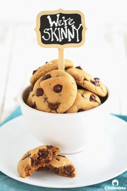 confectionerybliss:  Skinny Chocolate Chip Cookies • Cleobuttera