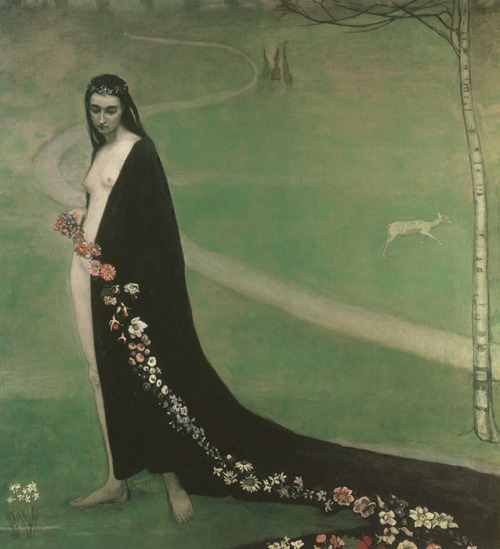 Romaine Brooks.Â Femme Avec Des Fleurs (Spring). 1912.