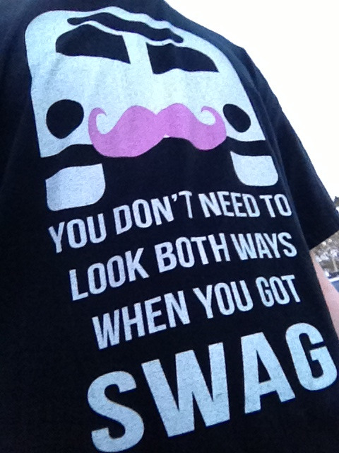 philipthewriter:  Rocking my shirt in public! The world must know! 
