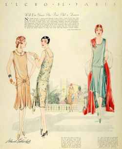 kittyinva:  1928 evening fashion from “McCall’s” magazine.