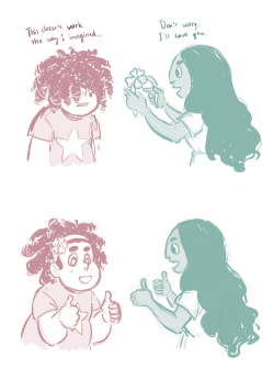 sallykie:  If Steven decided to grow out his hair, he’d probably