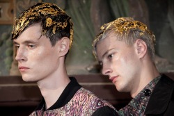 messgala:Andrew Westermann and Benjamin Jarvis backstage at Miharayasuhiro