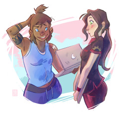 willoghby:  KA Week Day 3~ Internet AU Korra needs help setting