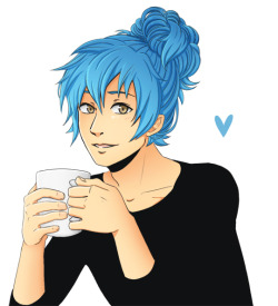 rabbitinheadlights:  Messy bun Aoba