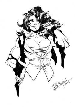 radiationdude:  She-Hulk sketch commission by ~LaraW