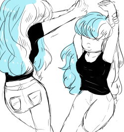 sapphire-enthusiast:  Stretching doodles