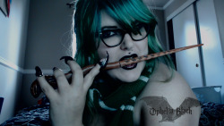 itsopheliablack: About to shoot a new Slytherin photo set. In