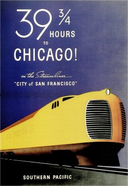vntgtravel:  39 ¾ hours to Chicago. Souther Pacific Ad, 1936