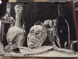 inktober day 31  some inky still life! i rushed it… dont