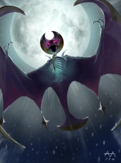 inkveined:  Lunala Pokemon Moon and Sun The more I see of Moon