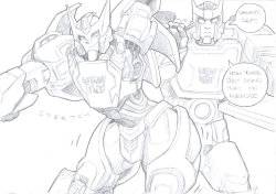 anonymousfragger:  drift and ratchet sketch by *prisonsuit-rabbitman