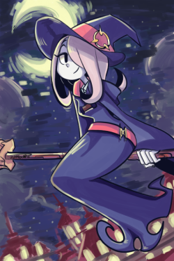 zombi-raccoon:  Sucy is my favorite witch. :>  なんだか塗りとかがスカルガっぽい