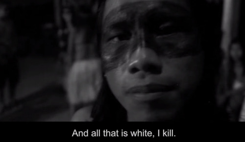 desiremyblack:  pachatata:  stillatit:  pachatata:  ”After foreign incursion into his territory killed off the wildlife his community survived on, a young Amazonian warrior starts hunting a new prey: white men.” The film was selected in 30 international