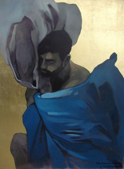 J. Godziszewski, Asleep, mixed media on canvas, 2015
