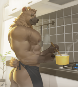 raccoon21: Cook Patreon rewardhttps://www.patreon.com/21CenturyRaccoon I love naked bear… so… muchhh 