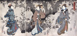 sengokudaimyo:  Ukiyo-e by Utagawa Kunisada/Toyokuni III: Yozakura