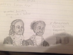 mmmthatboy:  I really like Lafayette but I like drawing Alex’s