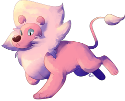 clivenuzlockeadventure:  I love this stoic pink lemonade lion,