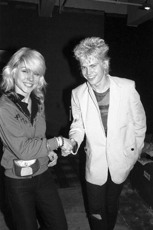 blondebrainpower:  Debbie Harry & Billy Idol, 1982