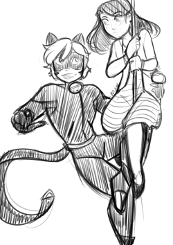 notsyrups:  MariChat on a date… I was really proud of this