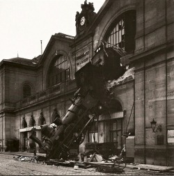 Albert Brichaut - Vue de l'accident de l'express de Granville