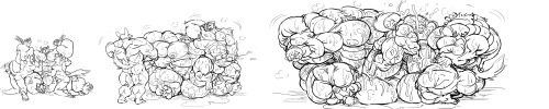 stagzuniverse:  Some random muscle growth scribbles. I have a few quickly doodled things like this that Iâ€™ll be spamming here