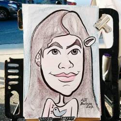 Doing caricatures today at Cosmos Chiropractic for Natick Nights.