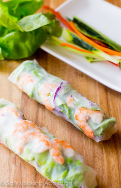 foodffs:  Homemade Fresh Summer Rolls with Easy Peanut Dipping