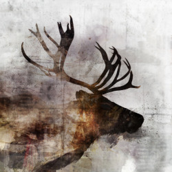 krokoart:  Ken Roko REINDEER DEPARTURE 01: Giclee Fine Art Print