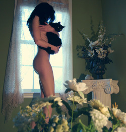 animalsweetlove:Black Cat by JennaKellen 