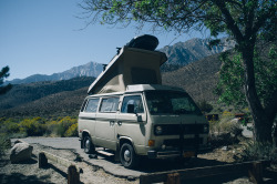 van-life:  Model: 1984 VW Westfalia VanagonLocation: High Sierras,