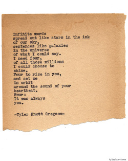 tylerknott:  Typewriter Series #913 by Tyler Knott Gregson