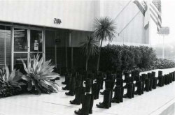 gallowhill:  Eleanor Antin  100 Boots at the Bank 100 Boots