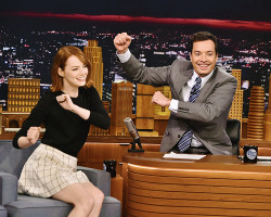emstonesdaily:  Emma Stone guesting on The Tonight Show with