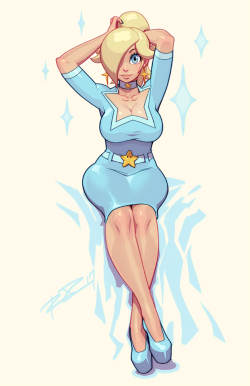 robscorner:Here’s a Rosalina pinup I did for people who supported
