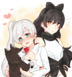 merryyy87:  Episode 8 of RWBY!  Weiss is weak to a lovely look. 