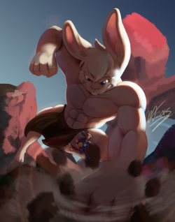 robomax:  War of the Rabbits. Commission for Coney featuring