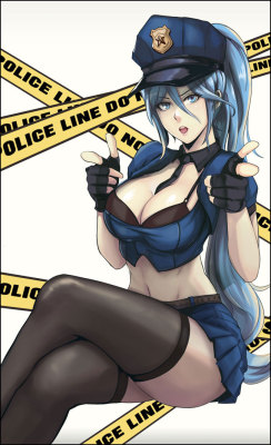 leagueoflegendshentaii:  Officer Sona. Like ;) https://www.facebook.com/lolhentaii