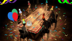 nekoerenjaeger:  The gang partying hard for Eren’s B-day. 