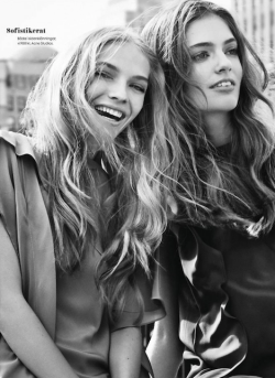 sexyqueen:  Allie Lewis And Emmy Rappe By Eric Josjo For Elle