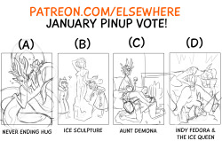 JANUARY PINUP POLL UP NOW - PATRONS, GO VOTE!I’ve decided to