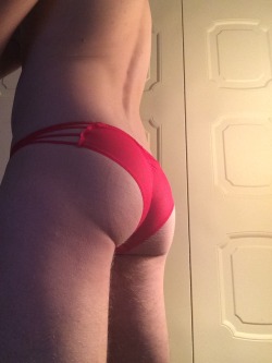 panties-4-me: Absolutely love how my ass and cock look and feel
