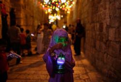 iseo58:A young Palestinian girl walks in an alley of Jerusalem’s
