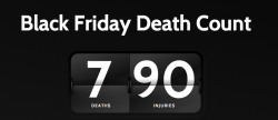 snrrub:  sixpenceee:  This is an actual thing. blackfridaydeathcount.com  Jesus Christ 