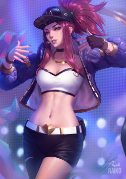 raikoart: K/DA Akali   Follow me on: Instagram - Twitter - deviantArt