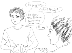shiningdraw:  imagining what bokuto’s home life might be like